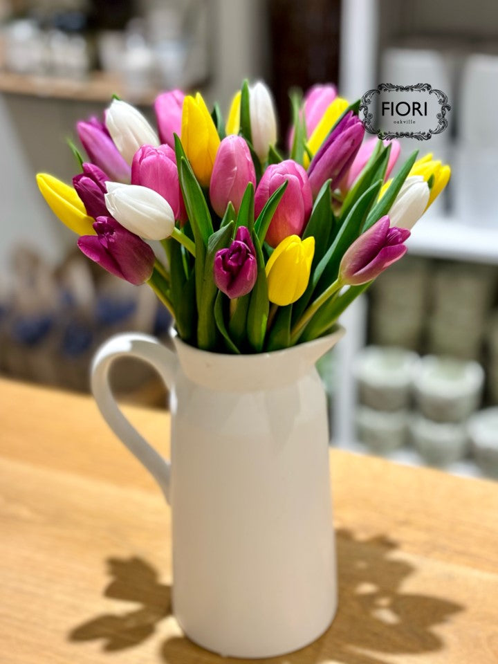 Mom's Toscana Farmhouse Rainbow Tulip Pitcher