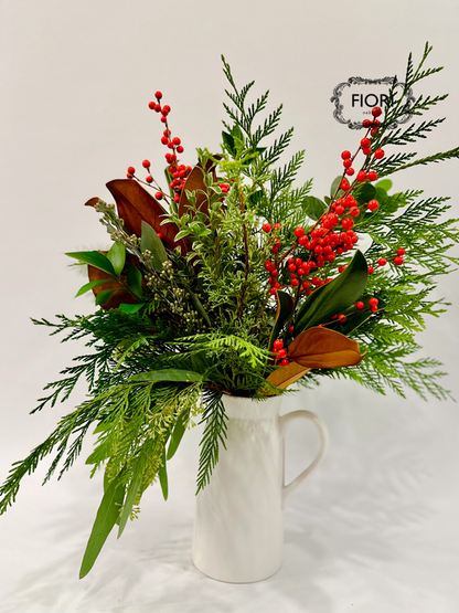 Toscana Farmhouse - Berry Evergreen Pitcher