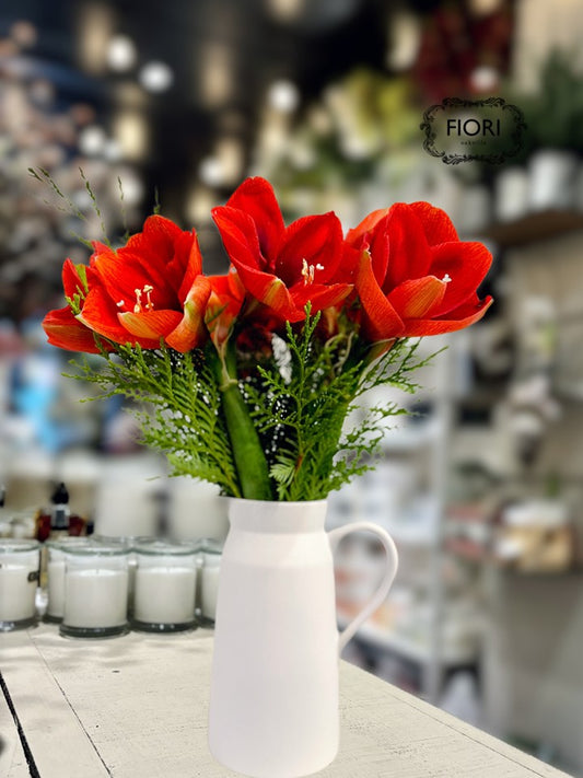 Toscana Farmhouse - Red Amaryllis Pitcher