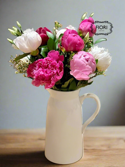 Toscana Farmhouse-Cherry Ripple Peony Pitcher