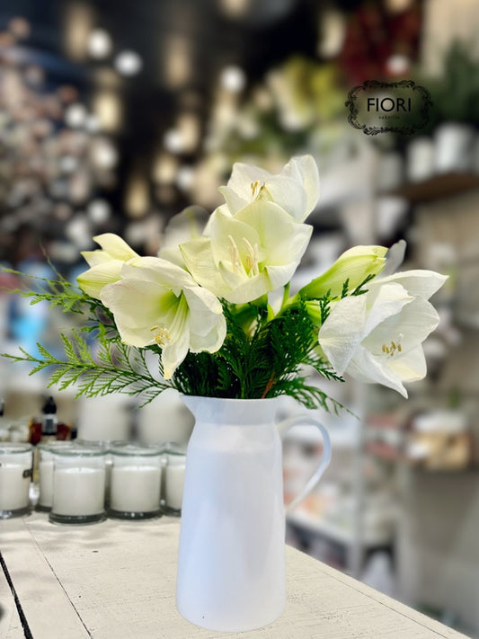 Toscana Farmhouse - White Amaryllis Pitcher