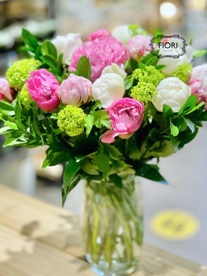 Luxury Peony Bouquet in a VASE