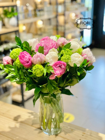 Luxury Peony Bouquet in a VASE